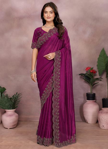 wine important laycra casual wear stone work saree icloth140(1)